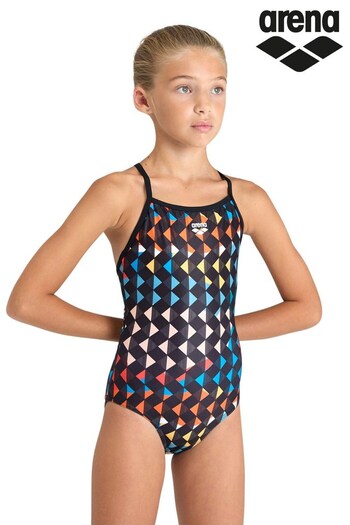 Arena Girls Carnival Lightdrop Back Black Swimsuit (D61979) | £25