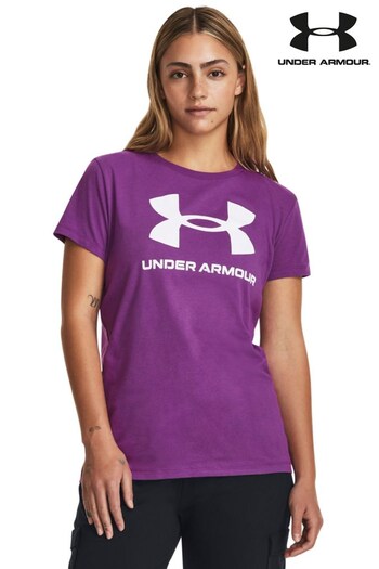 Under Armour Purple Sportstyle Logo T-Shirt (D62106) | £23