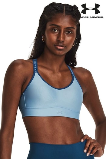 Under Armour Blue Infinity Mid Covered Bra (D62180) | £40