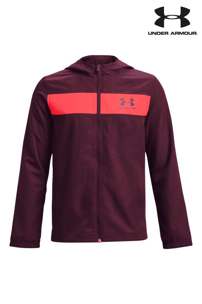 Under armour hot sale jackets red kids