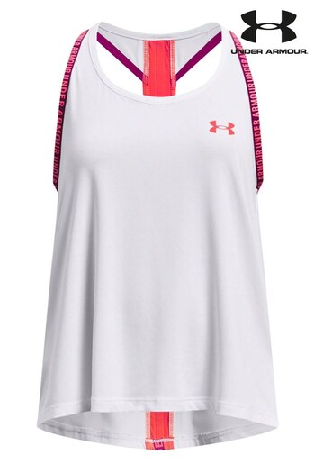 Under Armour Girls Youth Knockout Tank White Top (D62430) | £24