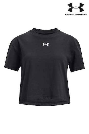Under Jogging Armour Black Crop Sportstyle Logo Short Sleeve T-Shirt (D62461) | £23