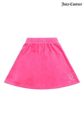 Juicy Couture Girls Pink Velour Skirt (D62537) | £40 - £48