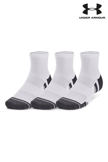 Under Armour White Performance Tech Socks 3 Pack (D62584) | £12