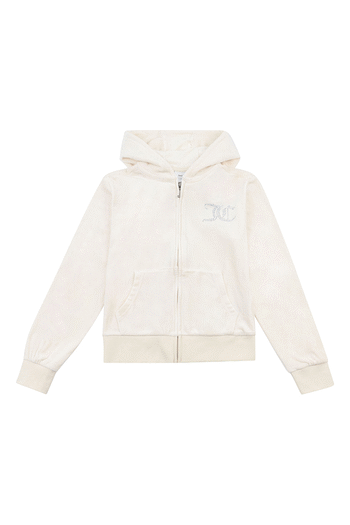 Juicy Couture Velour Zip Through Bsck Detail Hoodie (D62749) | £70 - £84