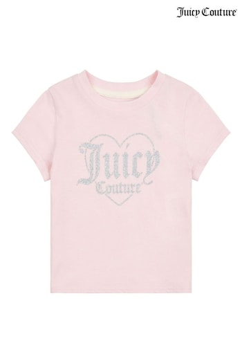 Juicy Couture Girls Pink Print T-Shirt (D62755) | £20