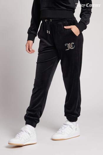 Juicy Couture Girls Black Velour Joggers (D62759) | £65 - £78