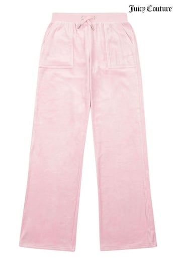 Juicy Couture Girls Velour Patch Pocket Joggers (D62762) | £70 - £84