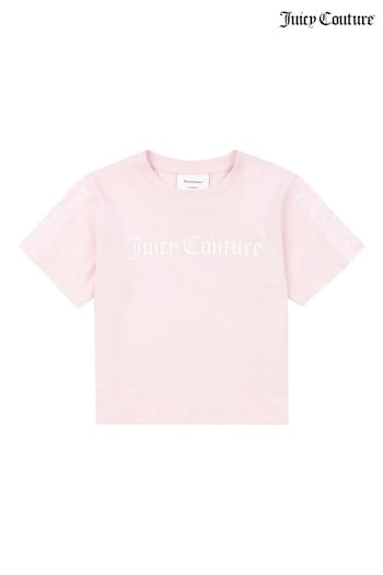 Juicy Couture Girls Pink Sleeve Panel T-Shirt (D62797) | £25 - £30