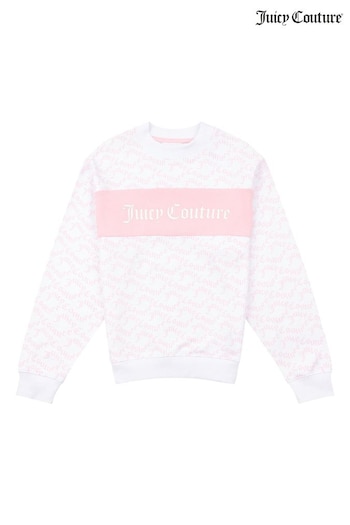 Juicy Couture Girls White Crew Neck Sweatshirt (D62798) | £55 - £66