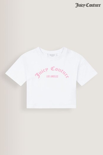 Juicy Couture Girls White Boxy T-Shirt (D62812) | £20 - £24