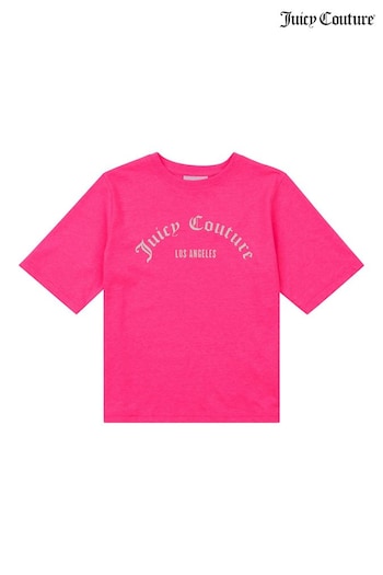 Juicy Couture Girls Boxy Quarter Sleeve Black T-Shirt (D62829) | £25 - £30