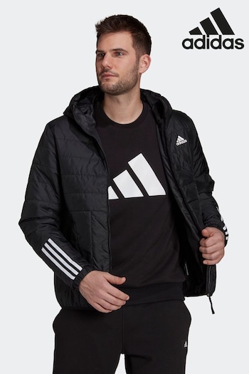 adidas Black Sportswear Itavic 3-Stripes Light Hooded Jacket (D62860) | £85