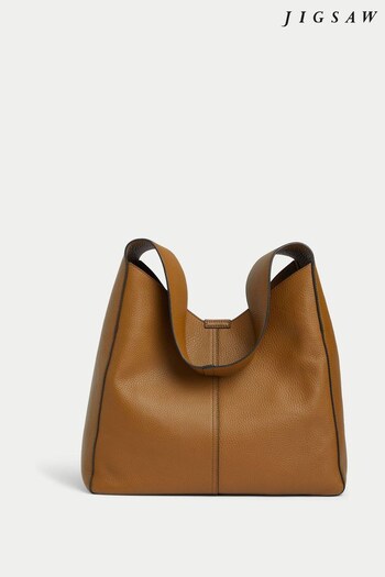 Jigsaw Brown Heckfield Leather Tote (D62934) | £195