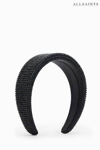 AllSaints Black Holly Pave Headband (D63246) | £45