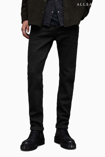 AllSaints Rex Black Jeans side (D63284) | £99