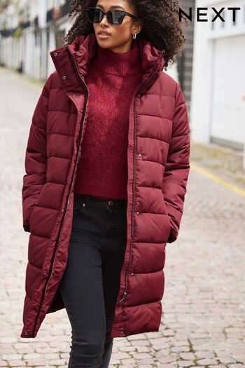 Deep Red Shower Resistant Padded Coat (D63478) | £64