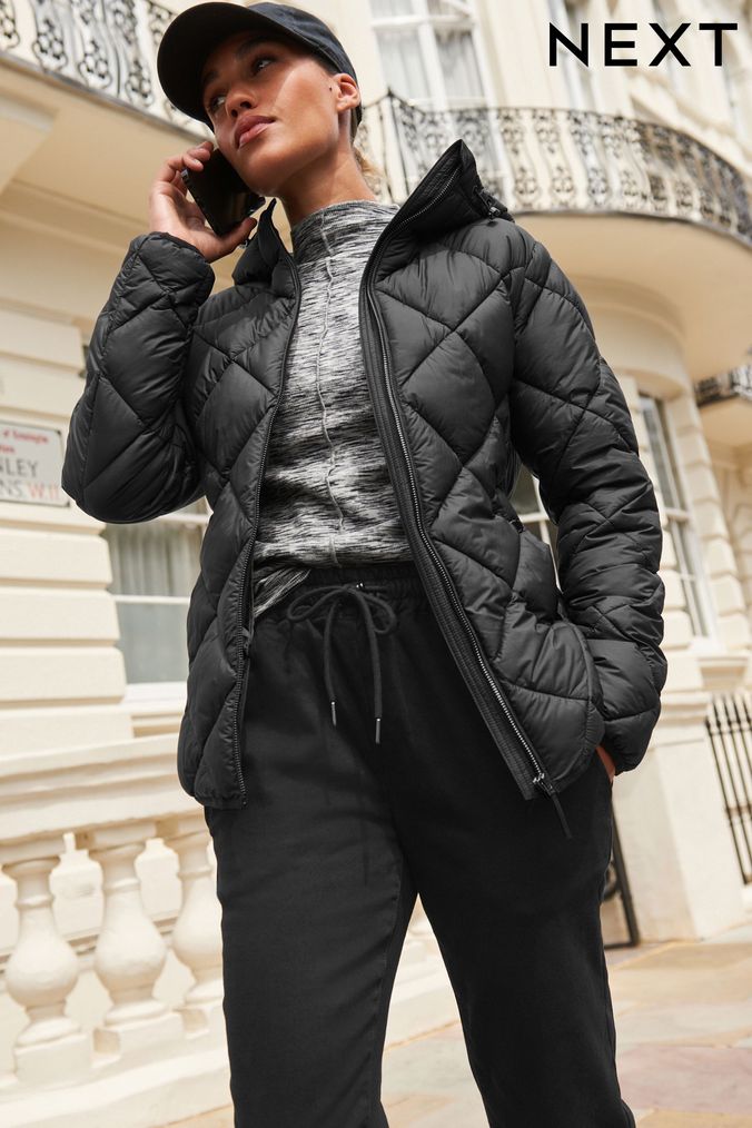 Black Jackets for Women Black Collarless Jackets Next UK