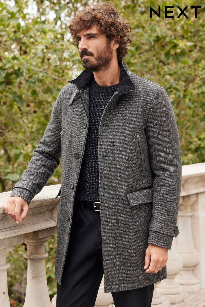Next grey coats on sale