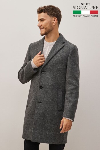 Charcoal Grey Signature Italian Fabric Epsom Coat (D63525) | £175
