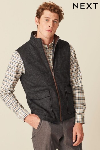 Charcoal Grey Padded Gilet (D63526) | £45