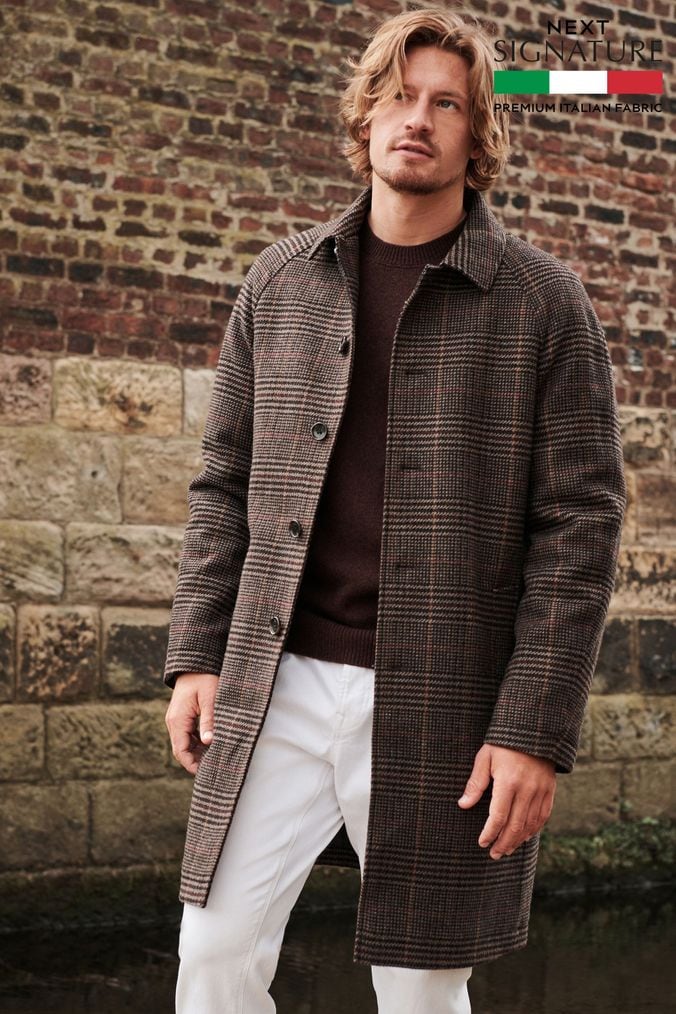 Mens tartan overcoat new arrivals