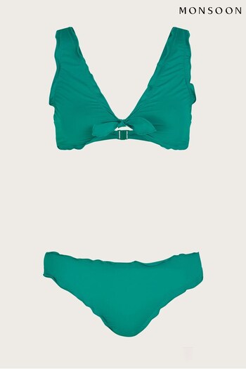 Monsoon Green Triangle Bikini Set (D63571) | £20 - £22