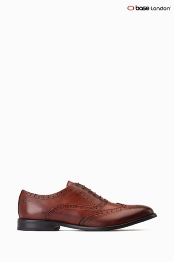 Base London Darcy Lace Up Brown Brogue Shoes (D63595) | £75