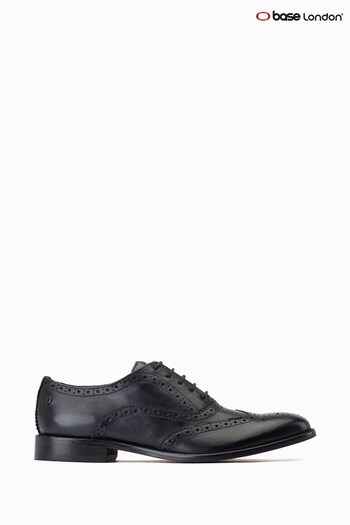 Base London Darcy Lace Up Black Brogue Shoes (D63596) | £75