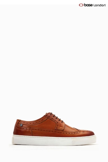 Base London Mickey Lace Up Brown Brogue Trainers (D63612) | £70