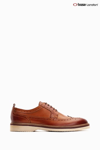 Base London Sully Lace Up Brown Brogue Shoes (D63614) | £80