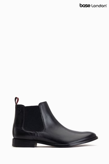 Base London Carson Pull On Black Chelsea Boots While (D63615) | £80