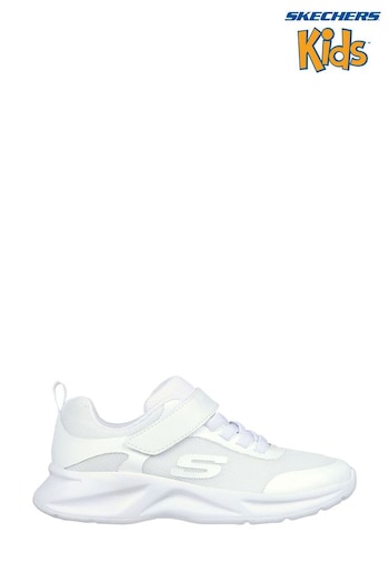 Skechers Twisted White Girls Dynamatic Trainers (D63620) | £37