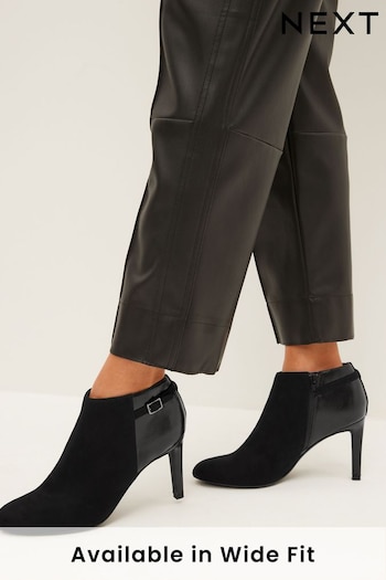Black Forever Comfort® Round Toe Shoe Boots (D63974) | £39