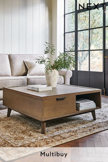 Natural Tetbury Solid Oak Storage Coffee Table (D64071) | £499