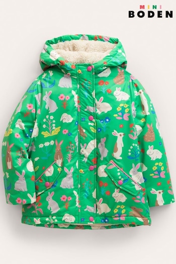 Boden Green Sherpa Lined Anorak (D64099) | £47 - £53