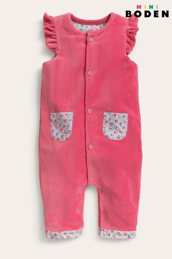 Boden Pink Jersey Cord Romper (D64115) | £27 - £29