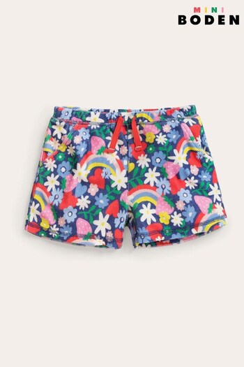 Boden Blue Printed Towelling Shorts (D64137) | £17 - £19