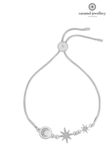 Caramel Jewellery London Silver Tone Sparkly Stella Friendship Bracelet (D64222) | £16