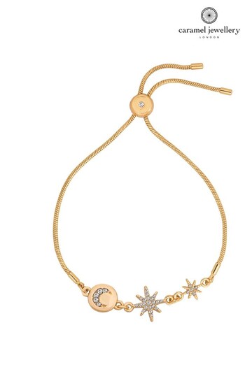 Caramel Jewellery London Gold Tone Sparkly Stella Friendship Bracelet (D64223) | £16