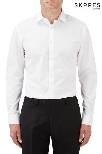 Skopes Slim Fit White Sustainable Formal Shirt (D64307) | £25