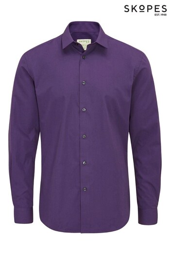 Skopes Slim Fit Purple Sustainable Formal Shirt (D64317) | £25