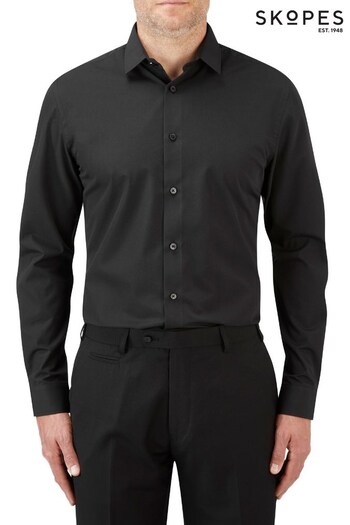 Skopes Slim Fit Black Sustainable Formal Shirt (D64321) | £25