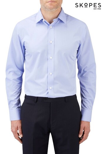 Skopes Tailored Fit Blue Sustainable Formal Shirt (D64322) | £25