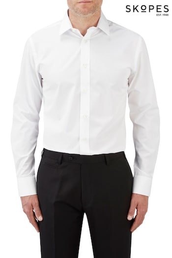 Skopes Tailored Fit White Sustainable Formal Shirt (D64323) | £25