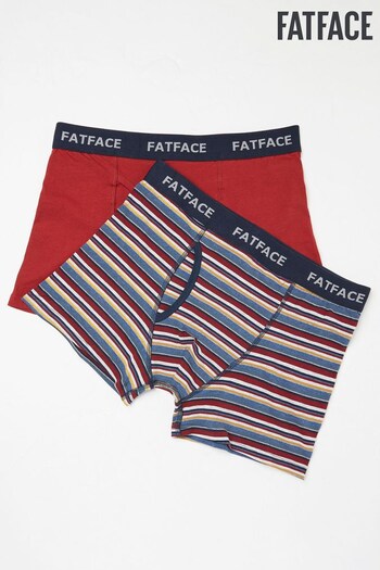 FatFace Red Portland Boxers 2 Pack (D64423) | £22