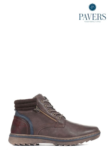 Pavers Brown Lace-Up Ankle Boots (D64524) | £45