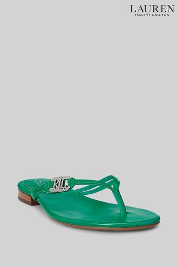 Lauren Ralph Lauren Emalia Nappa Leather Flip Flops (D64564) | £109