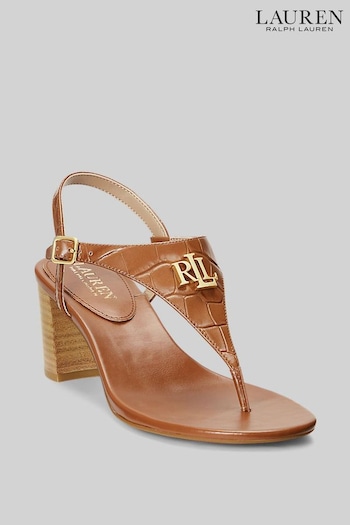 Lauren Ralph Lauren Westcott II Leather Heeled Sandals (D64574) | £129