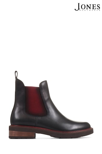 Jones Bootmaker Black Maddalena Leather Chelsea Boots (D64613) | £99